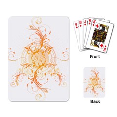 Orange Swirls Playing Card