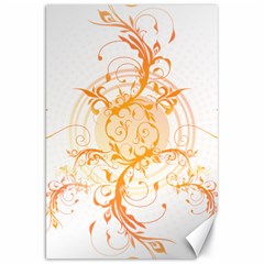 Orange Swirls Canvas 20  X 30  