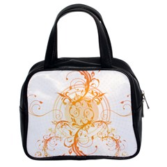 Orange Swirls Classic Handbags (2 Sides)