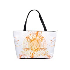 Orange Swirls Shoulder Handbags