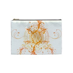 Orange Swirls Cosmetic Bag (Medium) 