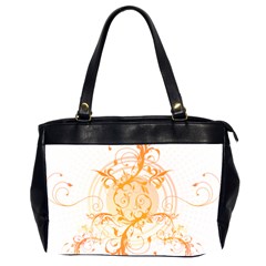 Orange Swirls Office Handbags (2 Sides)  by SheGetsCreative