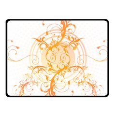 Orange Swirls Fleece Blanket (Small)