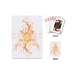 Orange Swirls Playing Cards (Mini) 