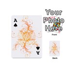 Orange Swirls Playing Cards 54 (Mini)  Front - SpadeA