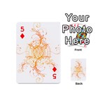 Orange Swirls Playing Cards 54 (Mini)  Front - Diamond5