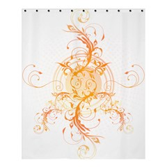 Orange Swirls Shower Curtain 60  X 72  (medium) 
