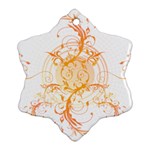 Orange Swirls Ornament (Snowflake) Front