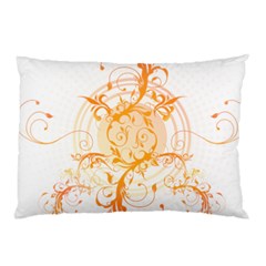 Orange Swirls Pillow Case (Two Sides)