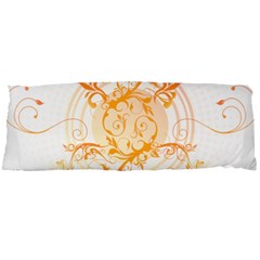 Orange Swirls Body Pillow Case Dakimakura (two Sides) by SheGetsCreative