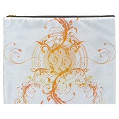 Orange Swirls Cosmetic Bag (XXXL) 
