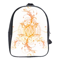 Orange Swirls School Bags (XL) 