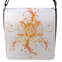 Orange Swirls Flap Messenger Bag (S)