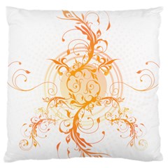 Orange Swirls Standard Flano Cushion Case (two Sides) by SheGetsCreative
