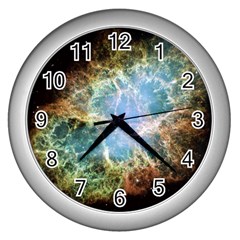 Crab Nebula Wall Clocks (silver) 