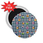 Cupcakes plaid pattern 2.25  Magnets (10 pack)  Front