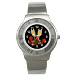 Valentine s day design Stainless Steel Watch Front