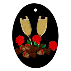 Valentine s Day Design Oval Ornament (two Sides) by Valentinaart