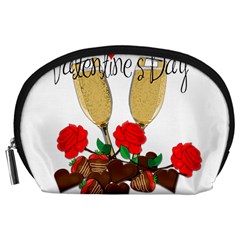 Valentine s Day Romantic Design Accessory Pouches (large)  by Valentinaart