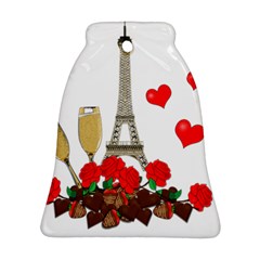 Romance In Paris Bell Ornament (two Sides) by Valentinaart