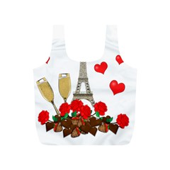 Romance In Paris Full Print Recycle Bags (s)  by Valentinaart