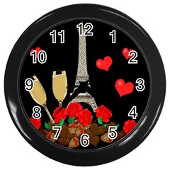 Pariz Wall Clocks (black) by Valentinaart