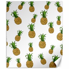 Pineapples Pattern Canvas 8  X 10  by Valentinaart