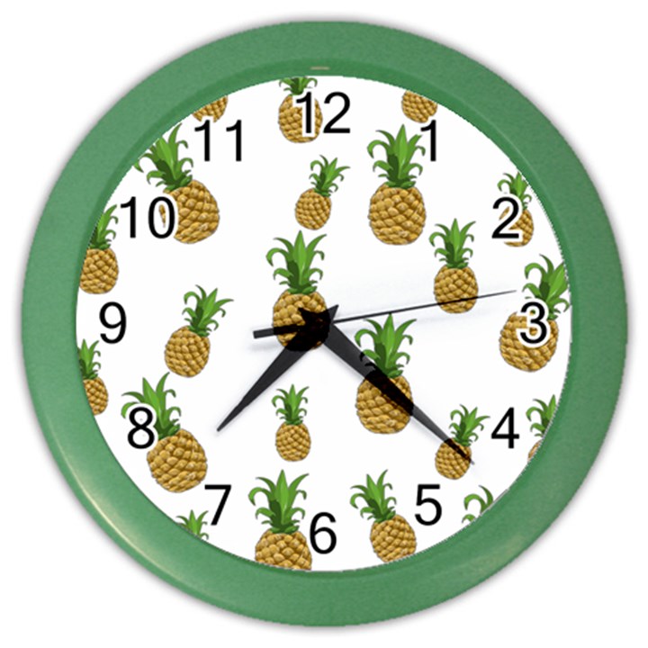 Pineapples pattern Color Wall Clocks