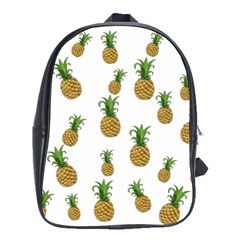 Pineapples Pattern School Bags(large)  by Valentinaart