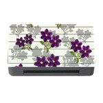 Purple vintage flowers Memory Card Reader with CF Front