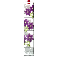 Purple Vintage Flowers Large Book Marks by Valentinaart