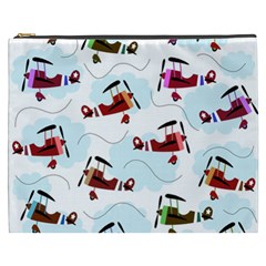 Airplanes Pattern Cosmetic Bag (xxxl)  by Valentinaart