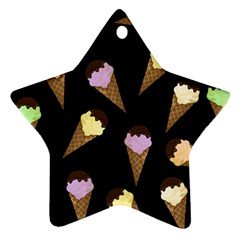 Ice Cream Cute Pattern Ornament (star) by Valentinaart