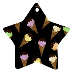 Ice Cream Cute Pattern Star Ornament (two Sides) by Valentinaart