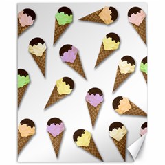 Ice Cream Pattern Canvas 16  X 20   by Valentinaart