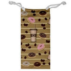 Coffee And Donuts  Jewelry Bag by Valentinaart
