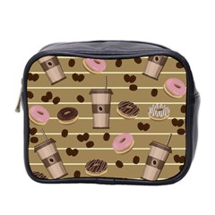 Coffee And Donuts  Mini Toiletries Bag 2-side by Valentinaart