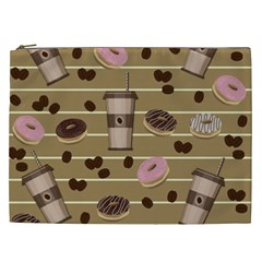 Coffee And Donuts  Cosmetic Bag (xxl)  by Valentinaart