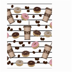 Donuts And Coffee Pattern Small Garden Flag (two Sides) by Valentinaart