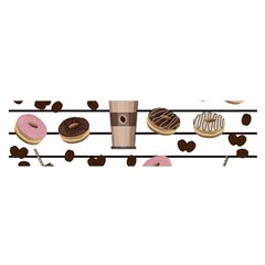 Donuts And Coffee Pattern Satin Scarf (oblong)