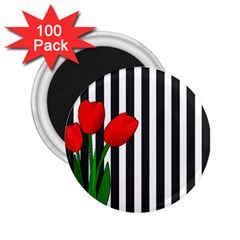 Tulips 2 25  Magnets (100 Pack)  by Valentinaart