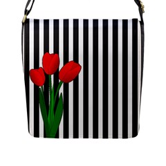 Tulips Flap Messenger Bag (l)  by Valentinaart