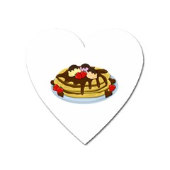Pancakes - Shrove Tuesday Heart Magnet by Valentinaart
