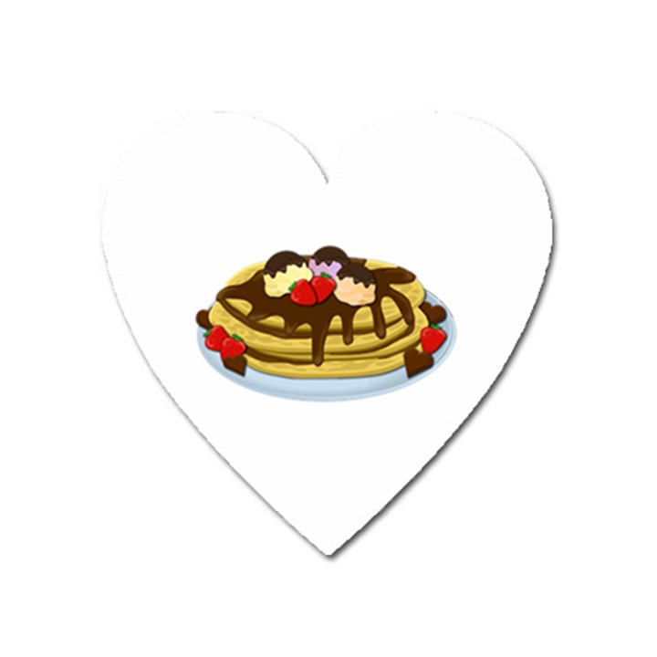 Pancakes - Shrove tuesday Heart Magnet
