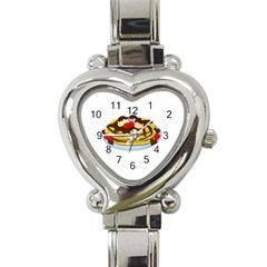 Pancakes - Shrove Tuesday Heart Italian Charm Watch by Valentinaart