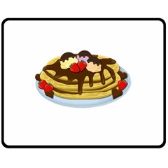 Pancakes - Shrove Tuesday Double Sided Fleece Blanket (medium)  by Valentinaart