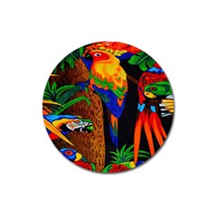 Parrots Aras Lori Parakeet Birds Magnet 3  (round)