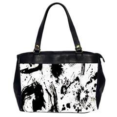 Pattern Color Painting Dab Black Office Handbags (2 Sides)  by Nexatart