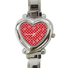 Pattern Felt Background Paper Red Heart Italian Charm Watch