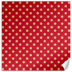 Pattern Felt Background Paper Red Canvas 12  X 12   by Nexatart